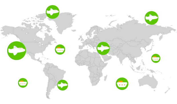 Consulta las tarifas por minuto, SMS y MB para Roaming en Barcos y Aviones